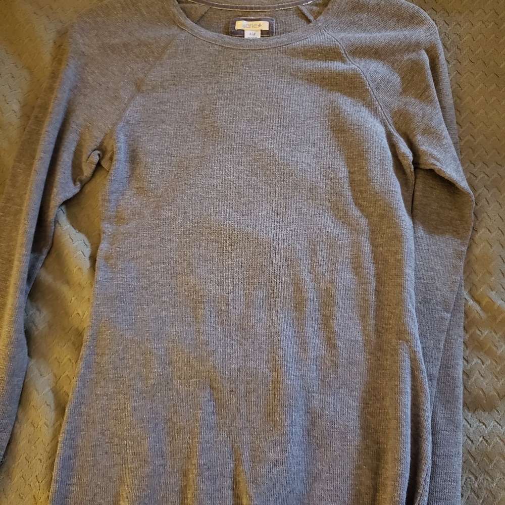 Long sleeve waffle shirt